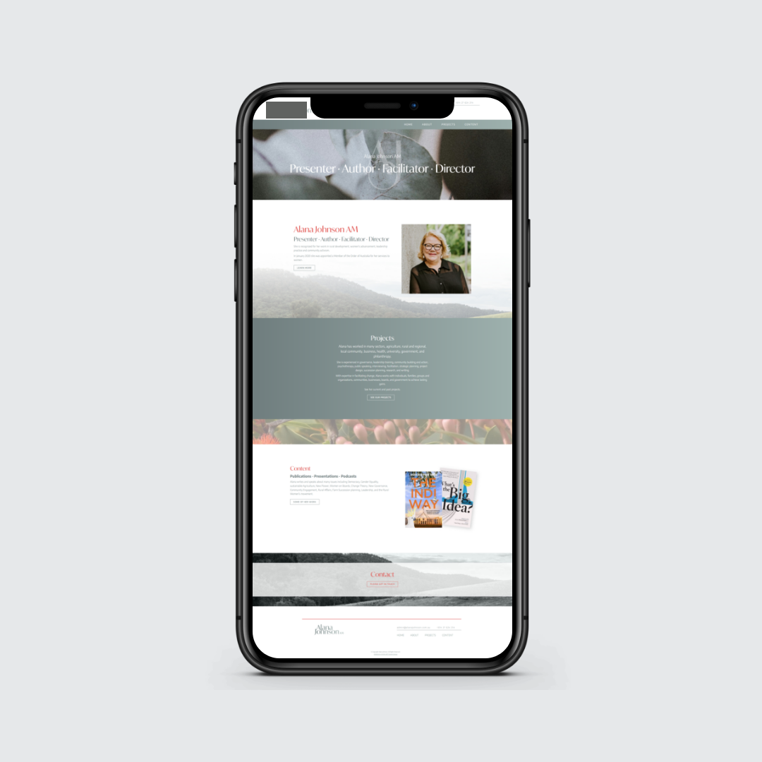 Alana Johnson - Mobile Website