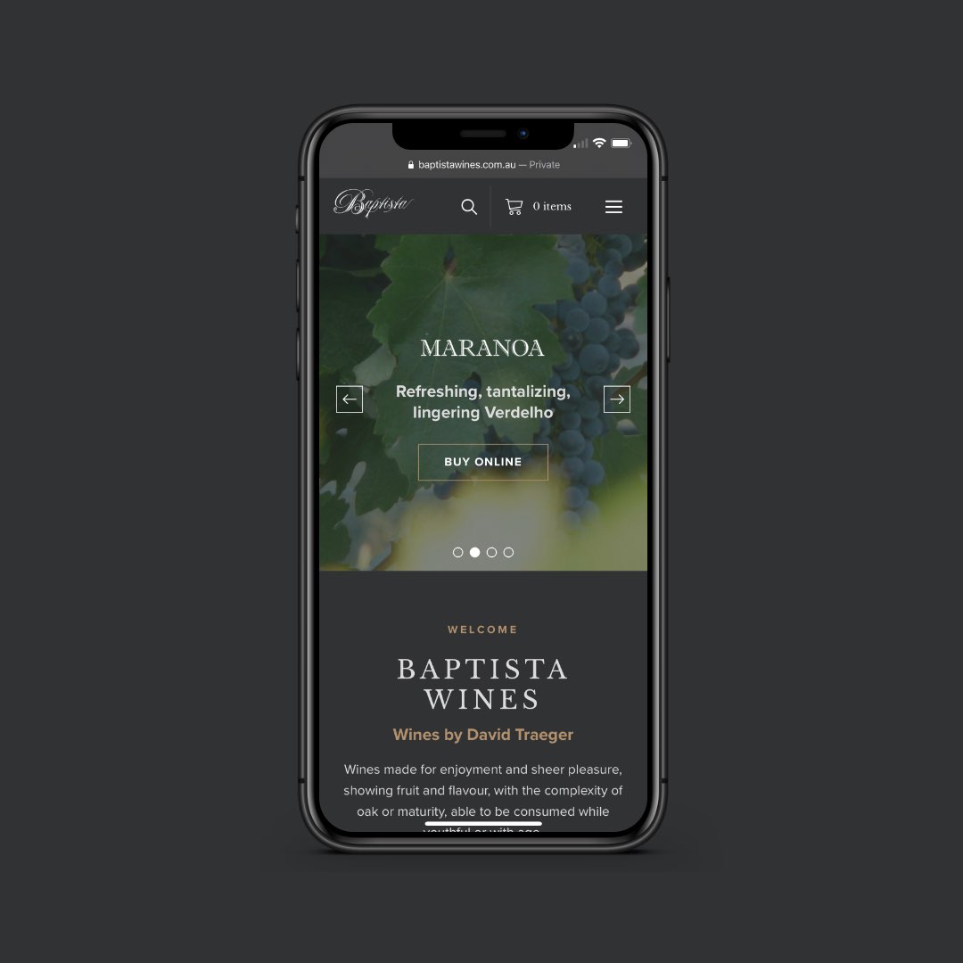 Baptista Wines - Website