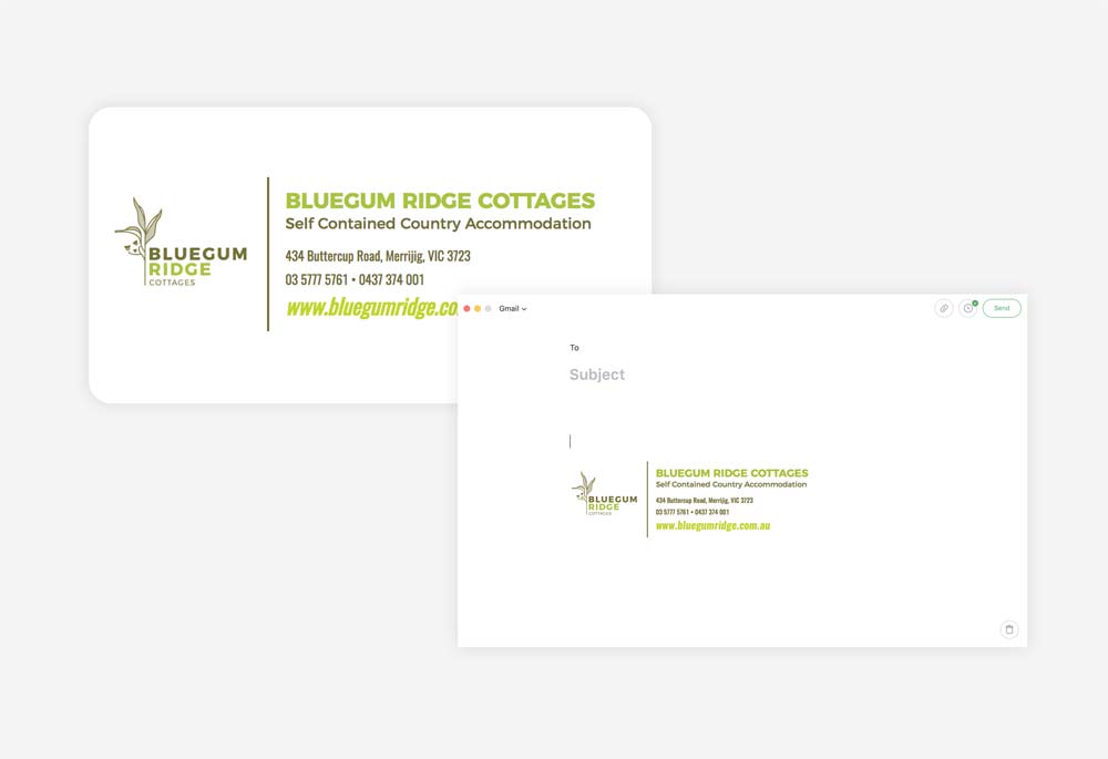 Bluegum Ridge Cottages - Email Signature