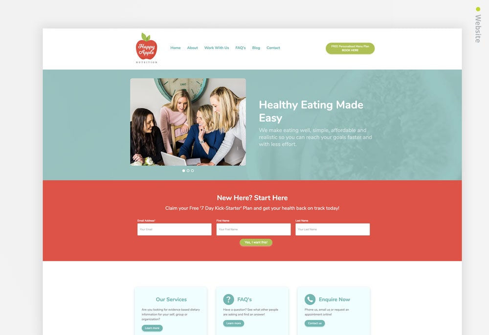 Happy Apples Nutrition - Website