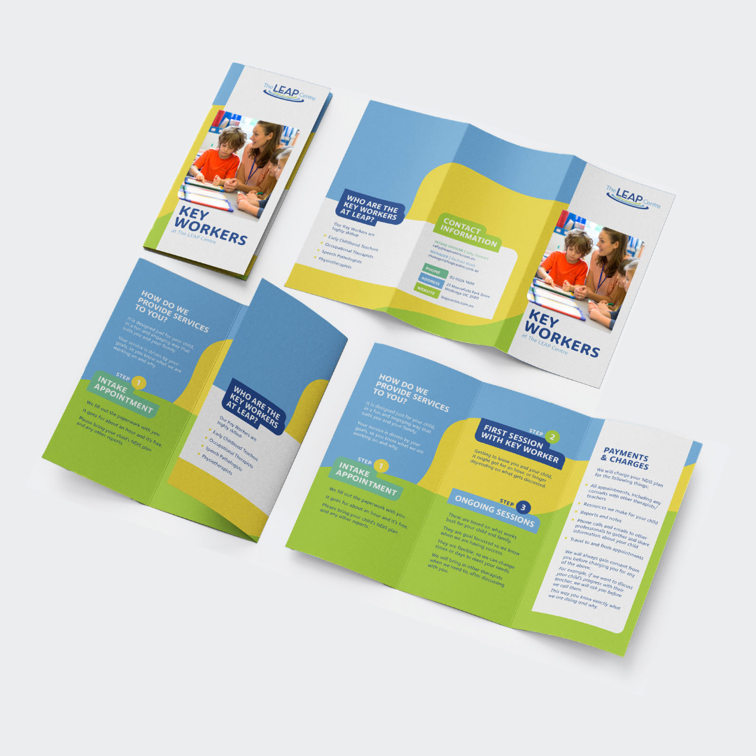 The Leap Centre - Tri-fold DL Brochure Key Worker