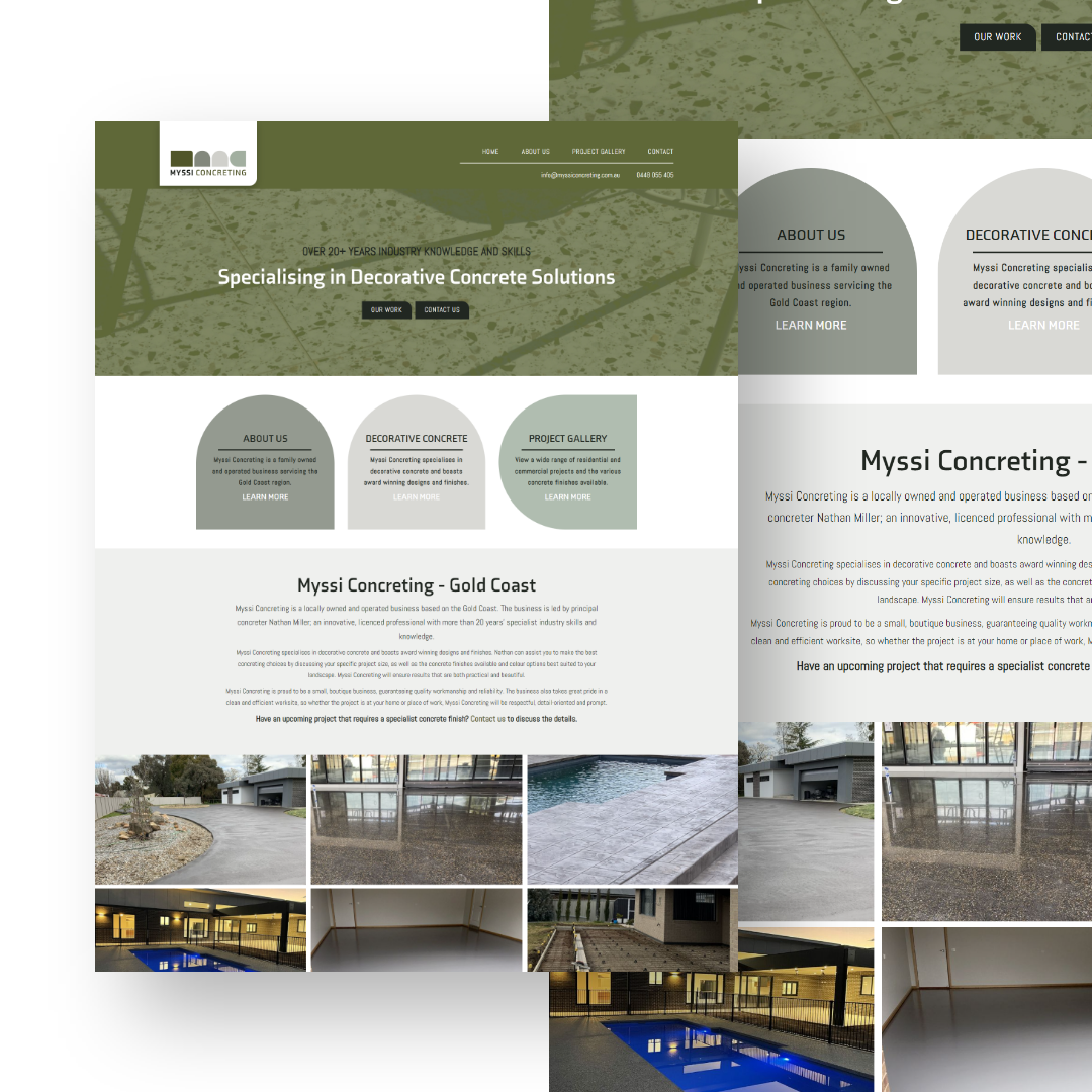 Myssi Concreting - Website