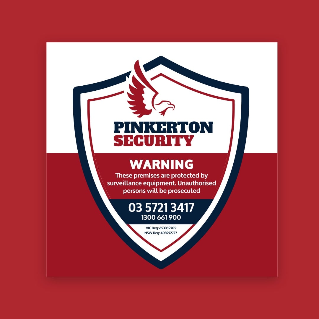 Pinkerton Security - Signs