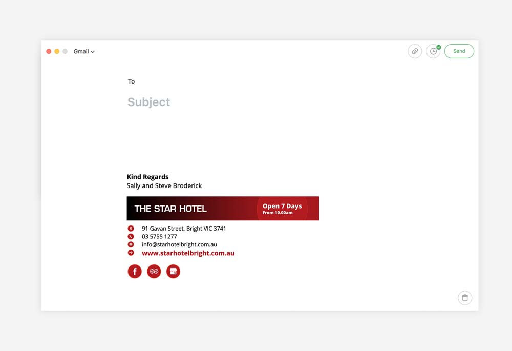 The Star Hotel - Email Signature